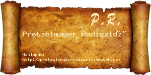 Pretzelmayer Radiszló névjegykártya